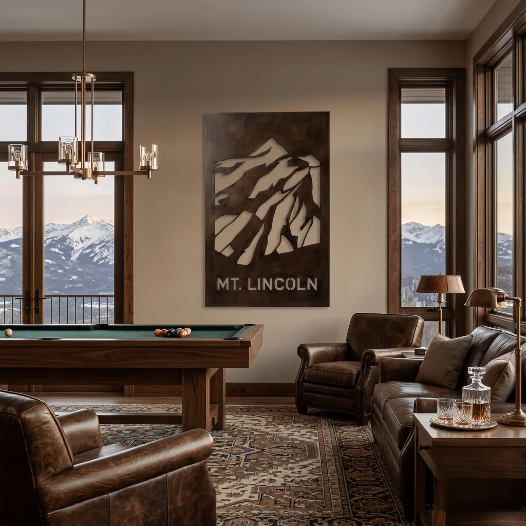 The Mount Lincoln - Metal Wall Art - Umber - Image 5
