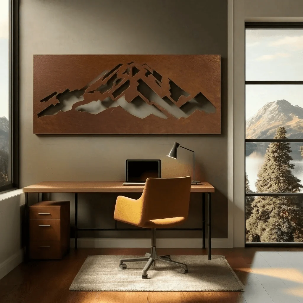The Mount Rainier - Metal Wall Art - Oxide