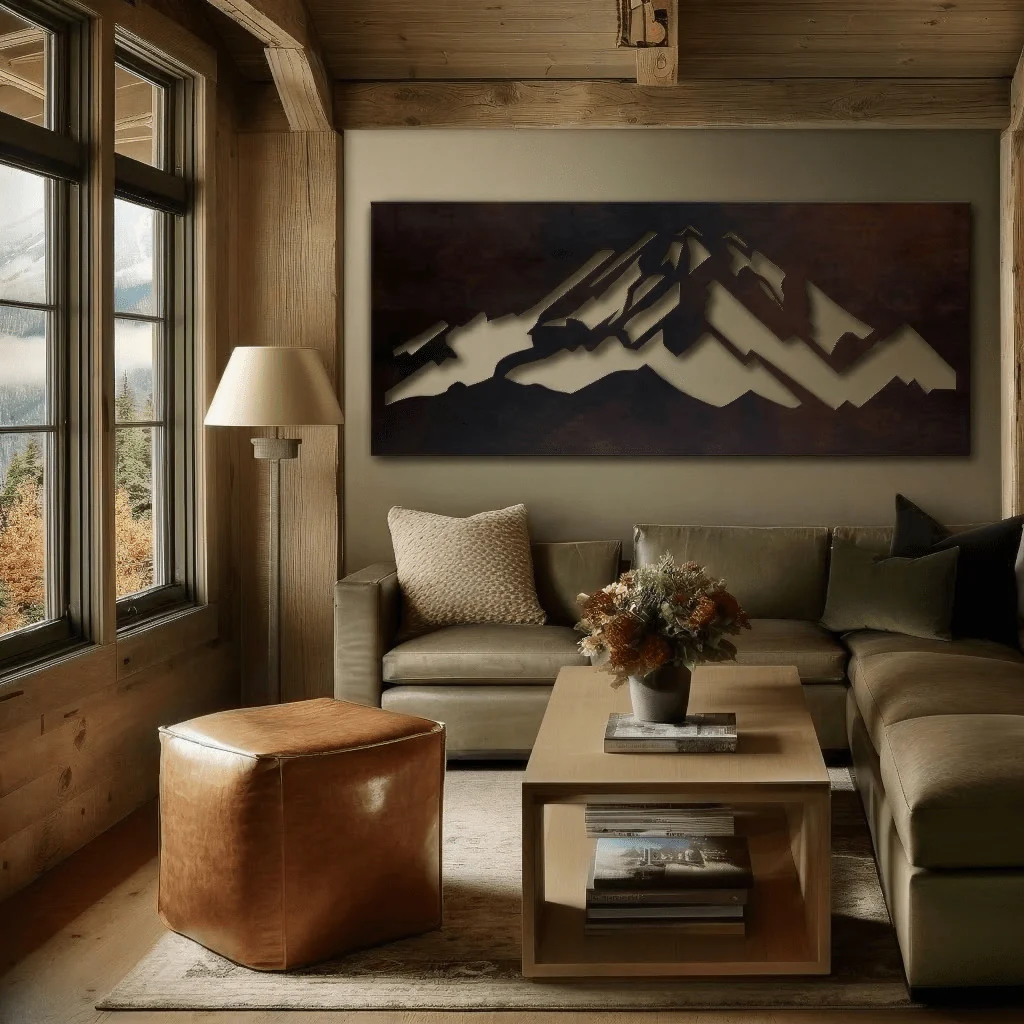 The Mount Rainier - Metal Wall Art - Umber