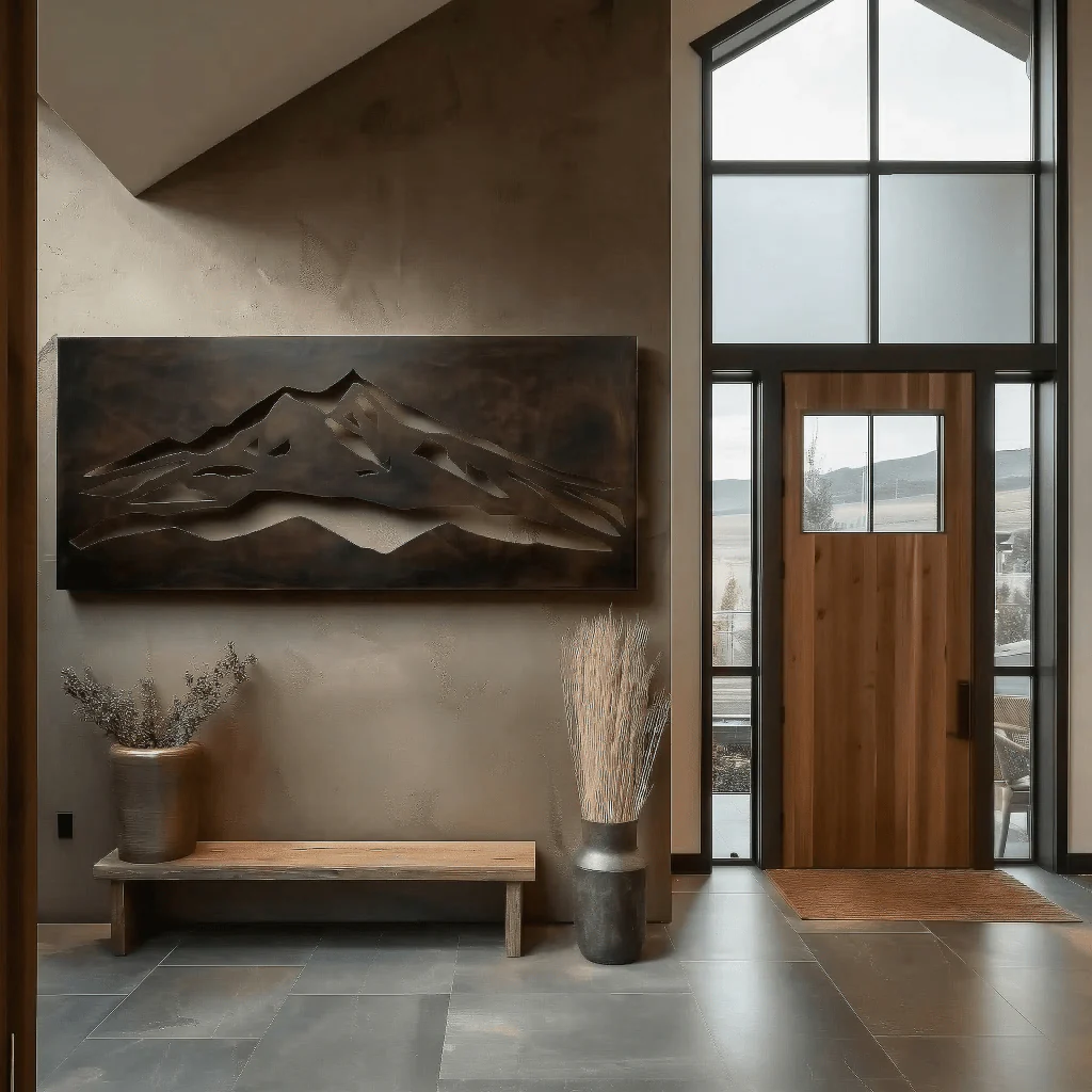 The Mount Shasta - Metal Wall Art - Umber - Image 2