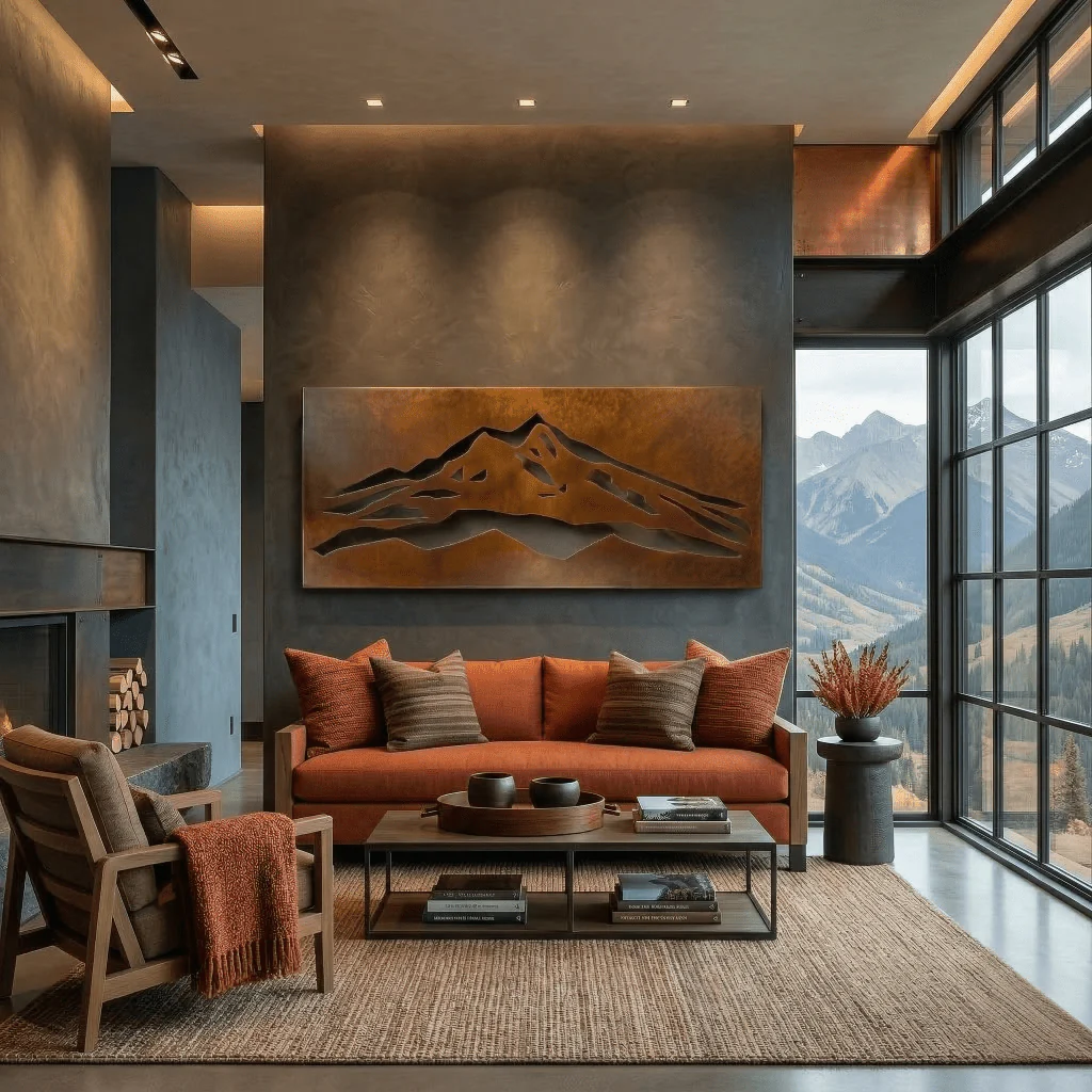 The Mount Shasta - Metal Wall Art - Oxide