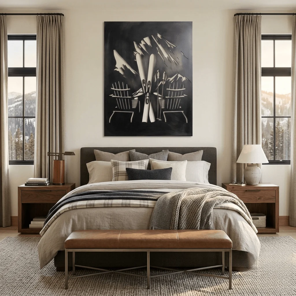 The Mountain Chairs - Metal Wall Art - Forge