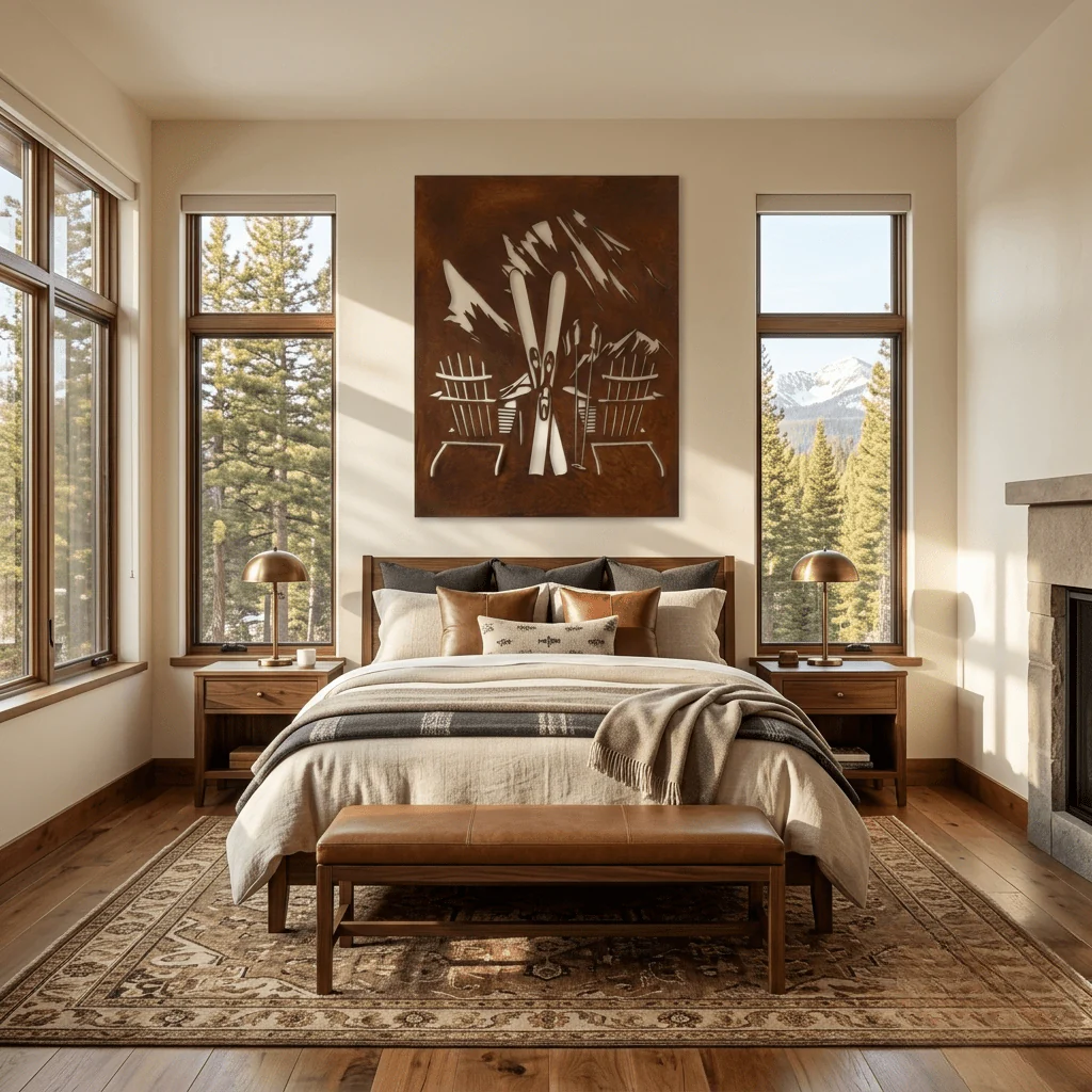 The Mountain Chairs - Metal Wall Art - Oxide - Image 2