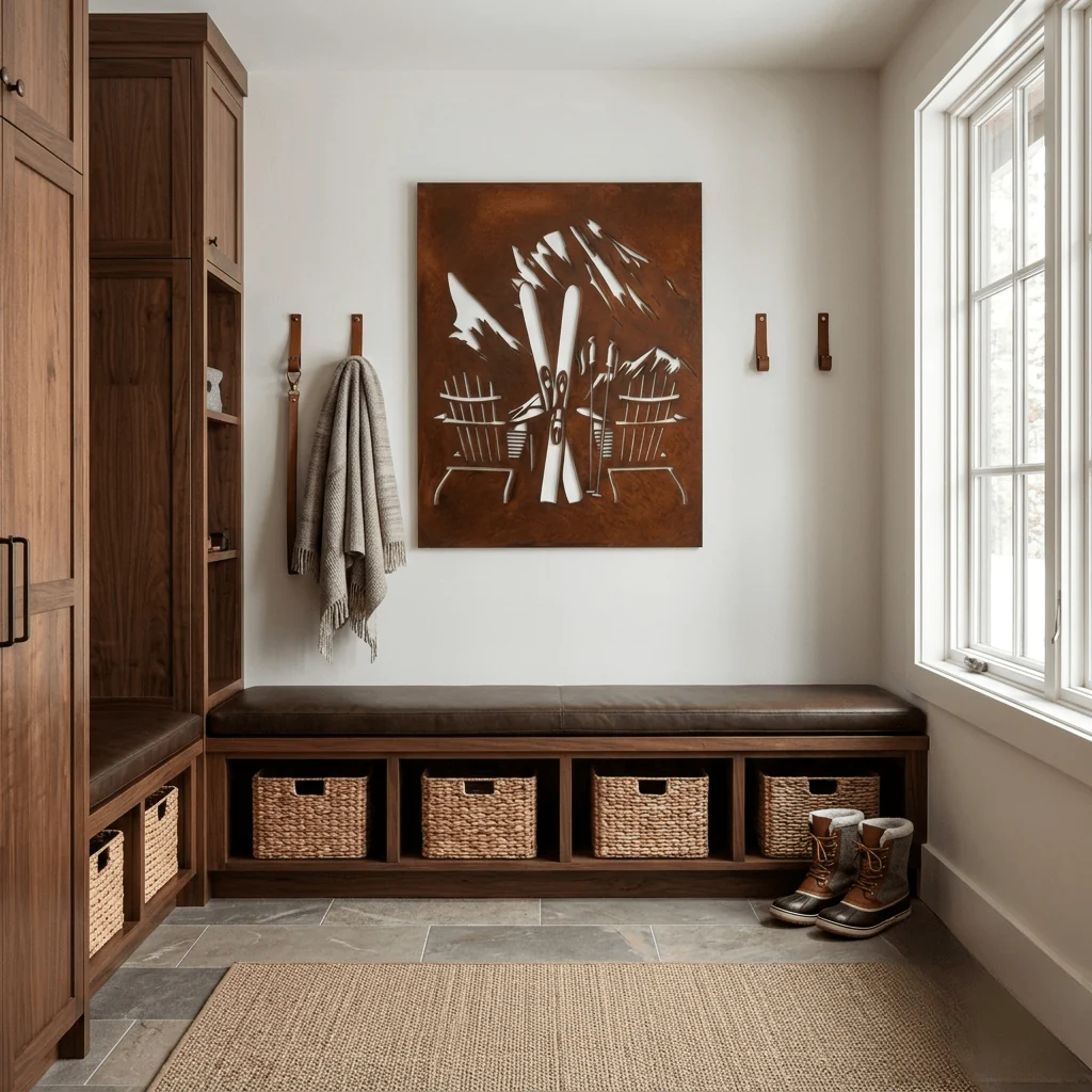 The Mountain Chairs - Metal Wall Art - Oxide - Image 3