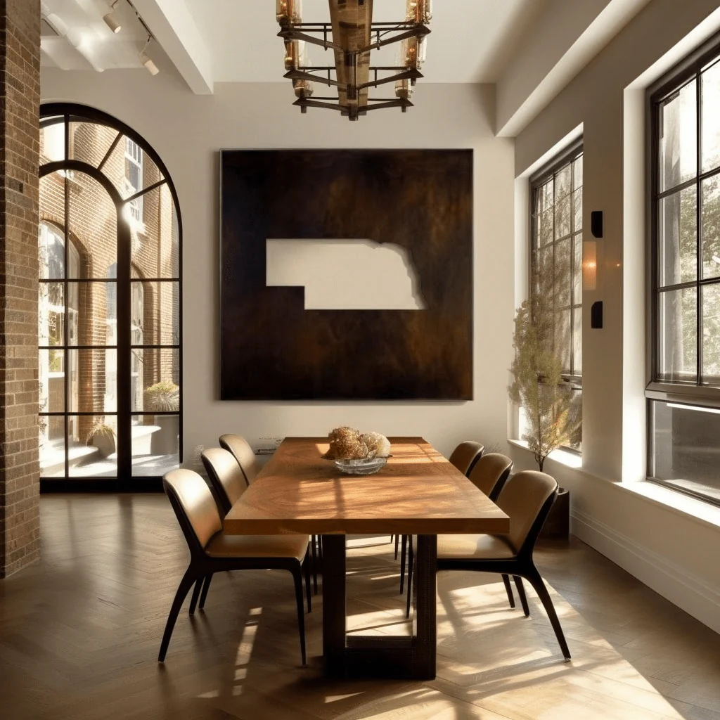 The Nebraska - Metal Wall Art - Umber