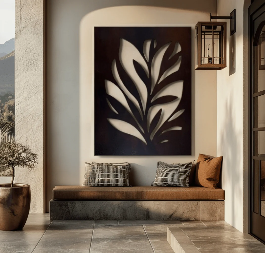 The Nevada Sagebrush - Metal Wall Art - Umber