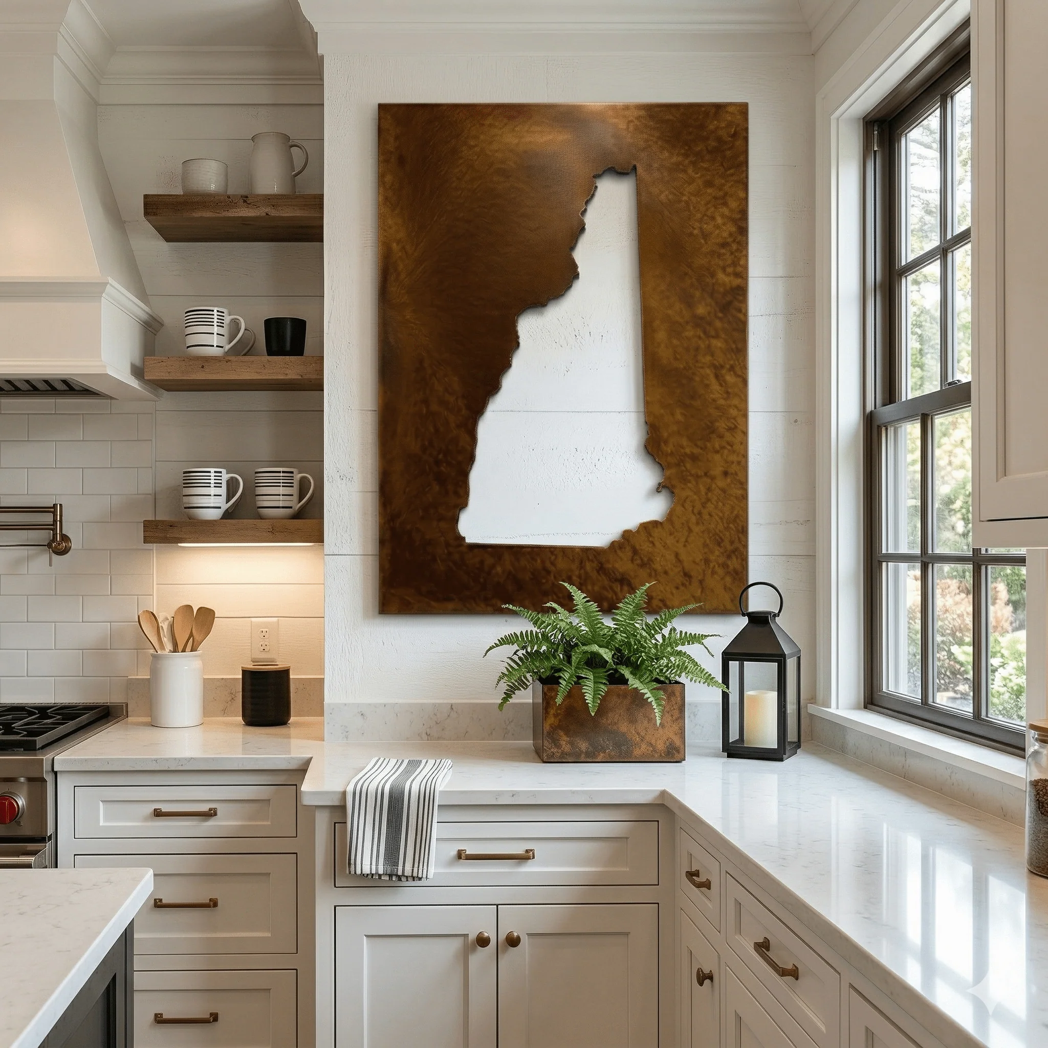 The New Hampshire - Metal Wall Art - Oxide