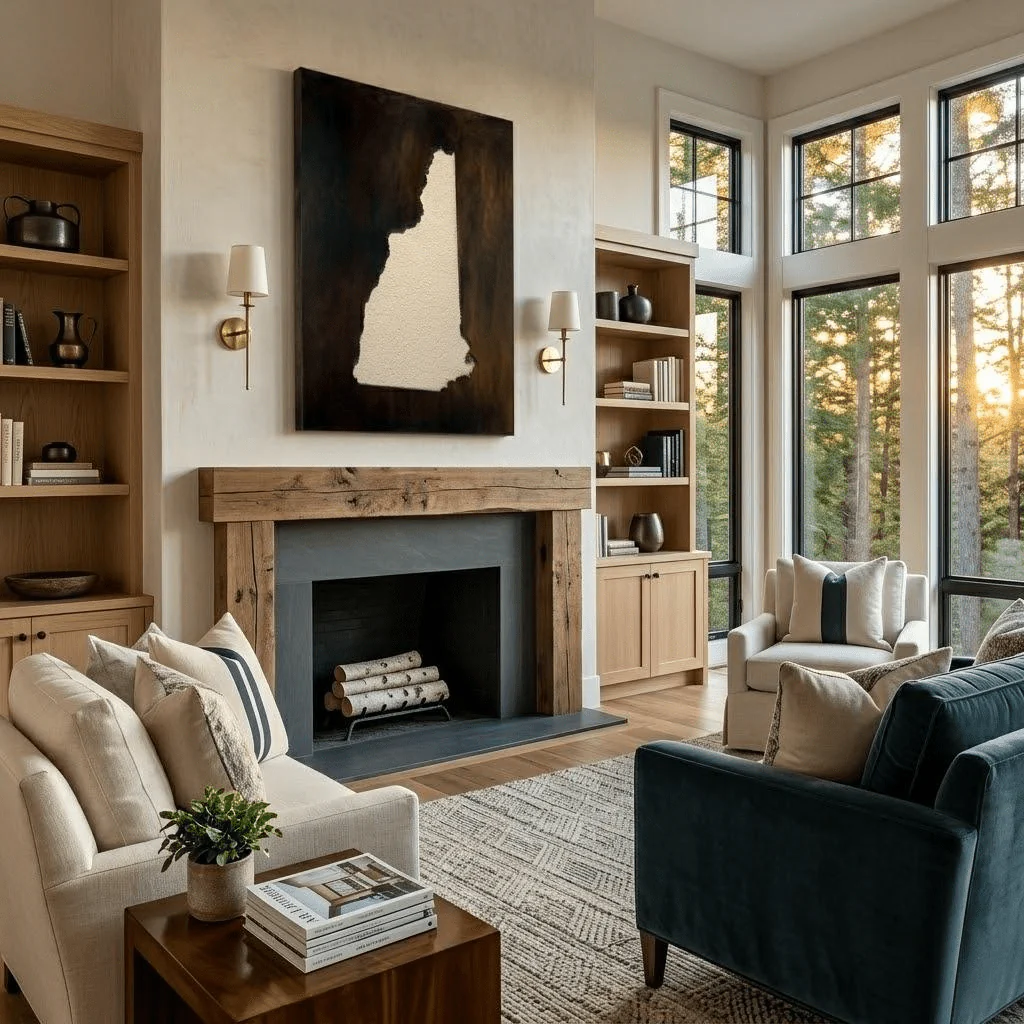 The New Hampshire - Metal Wall Art - Umber