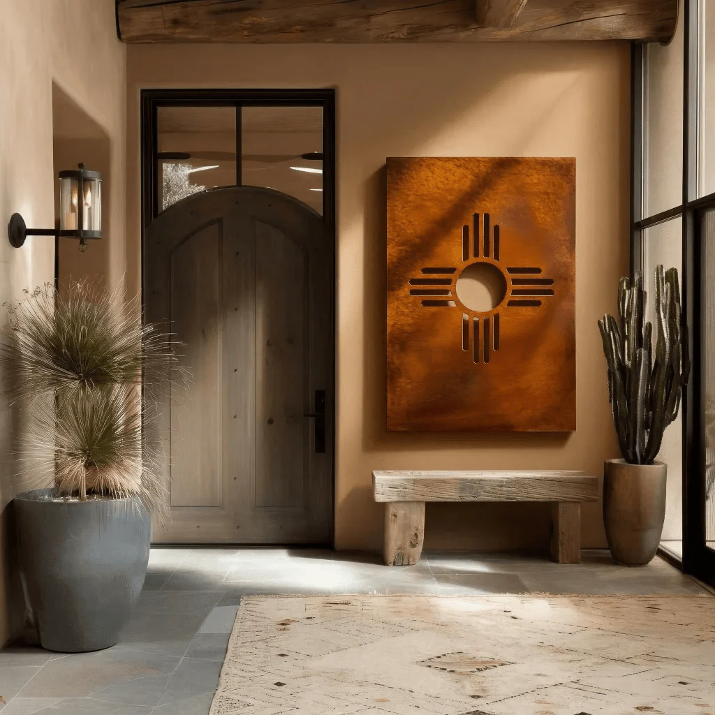 The New Mexico Zia Sun - Metal Wall Art - Oxide