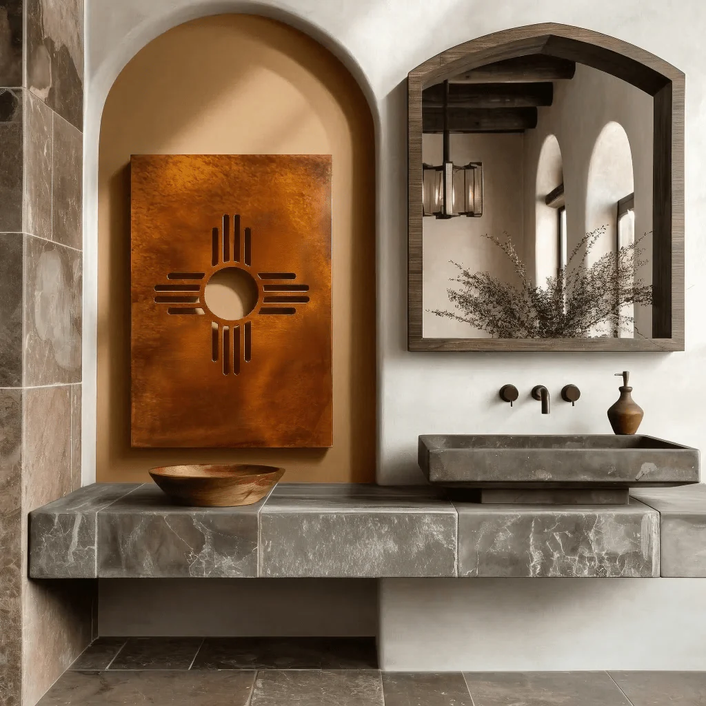 The New Mexico Zia Sun - Metal Wall Art - Oxide - Image 2