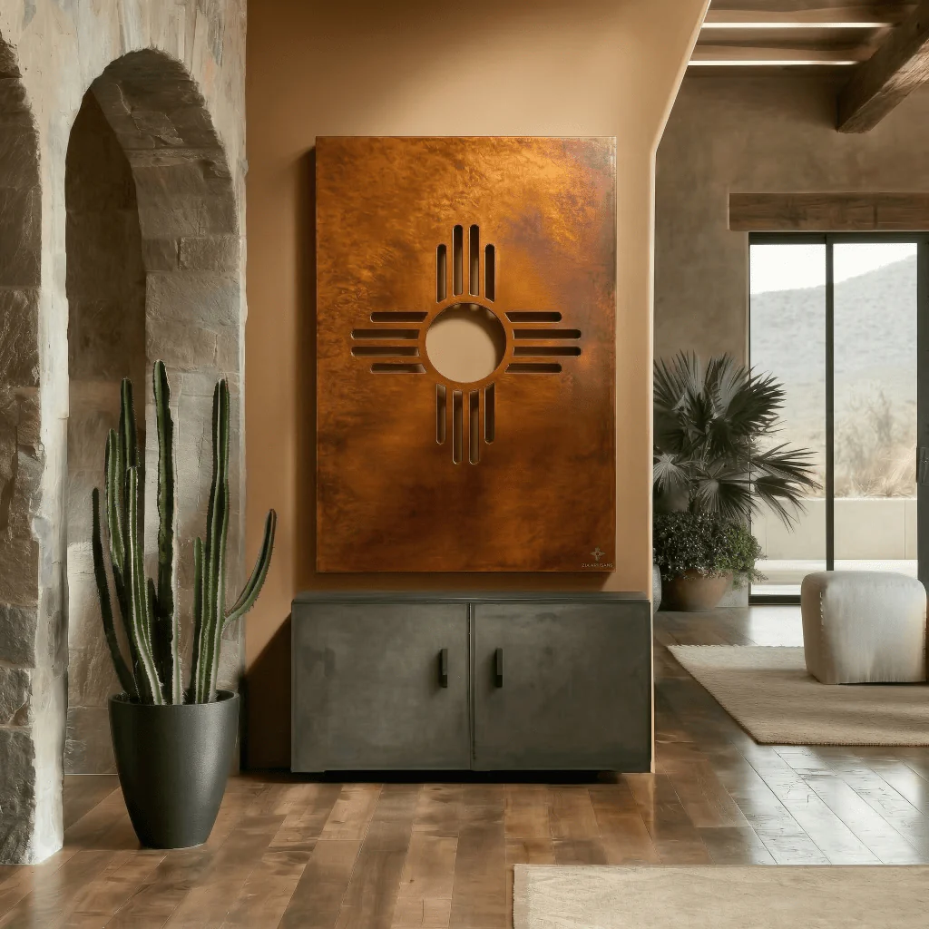 The New Mexico Zia Sun - Metal Wall Art - Oxide - Image 3