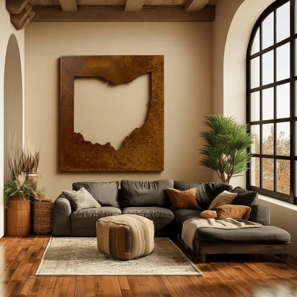 The Ohio - Metal Wall Art - Oxide