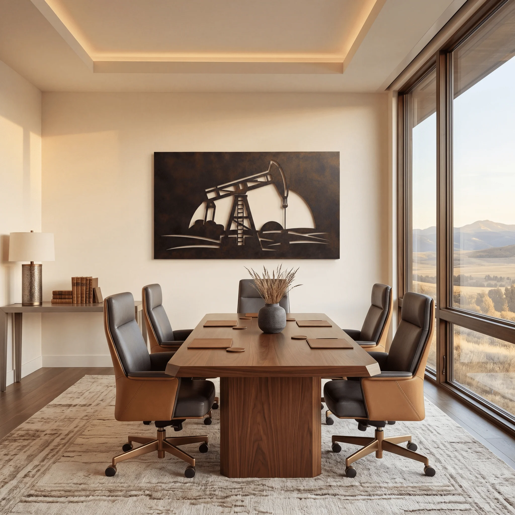 The Oil Well - Metal Wall Art - Umber - Image 3
