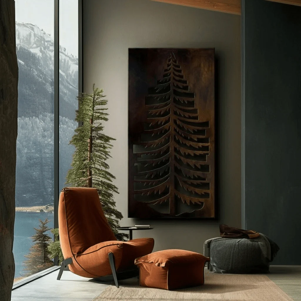 The Oregon Douglas Fir - Metal Wall Art - Umber