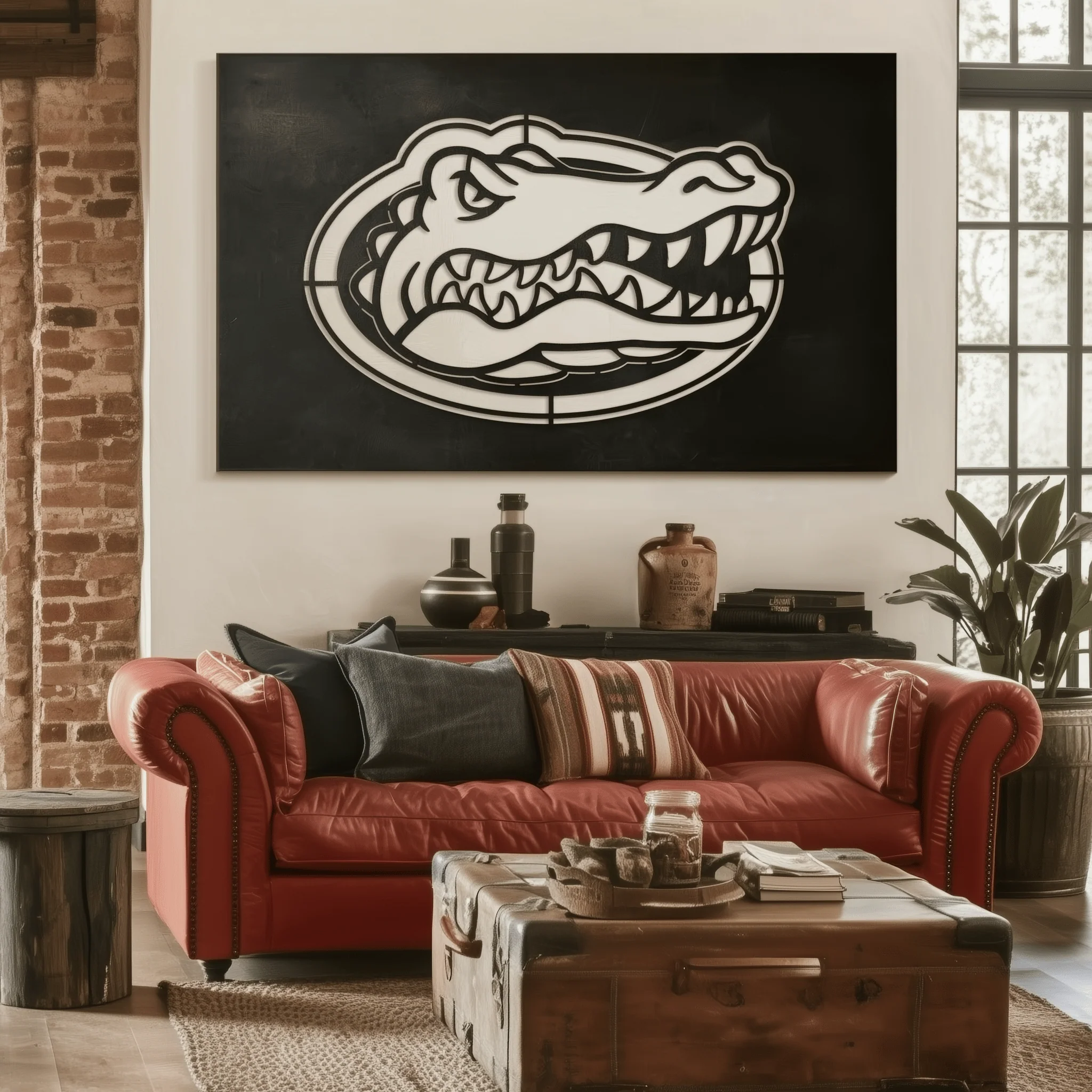The Oval Gator - Metal Wall Art - Landscape - Forge