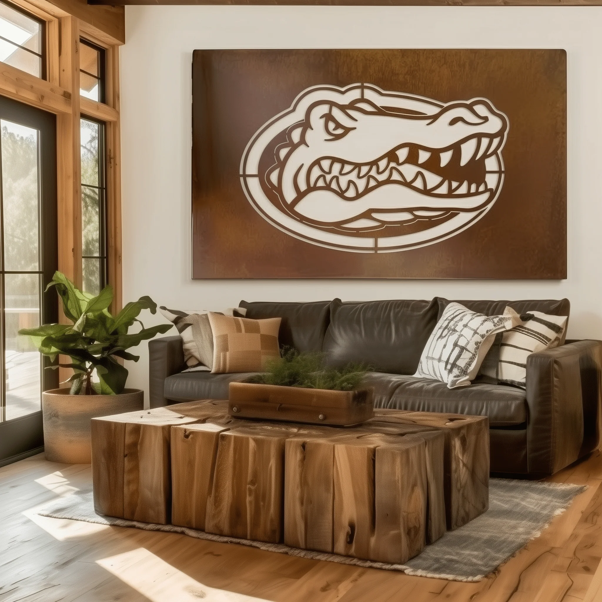 The Oval Gator - Metal Wall Art - Landscape - Oxide