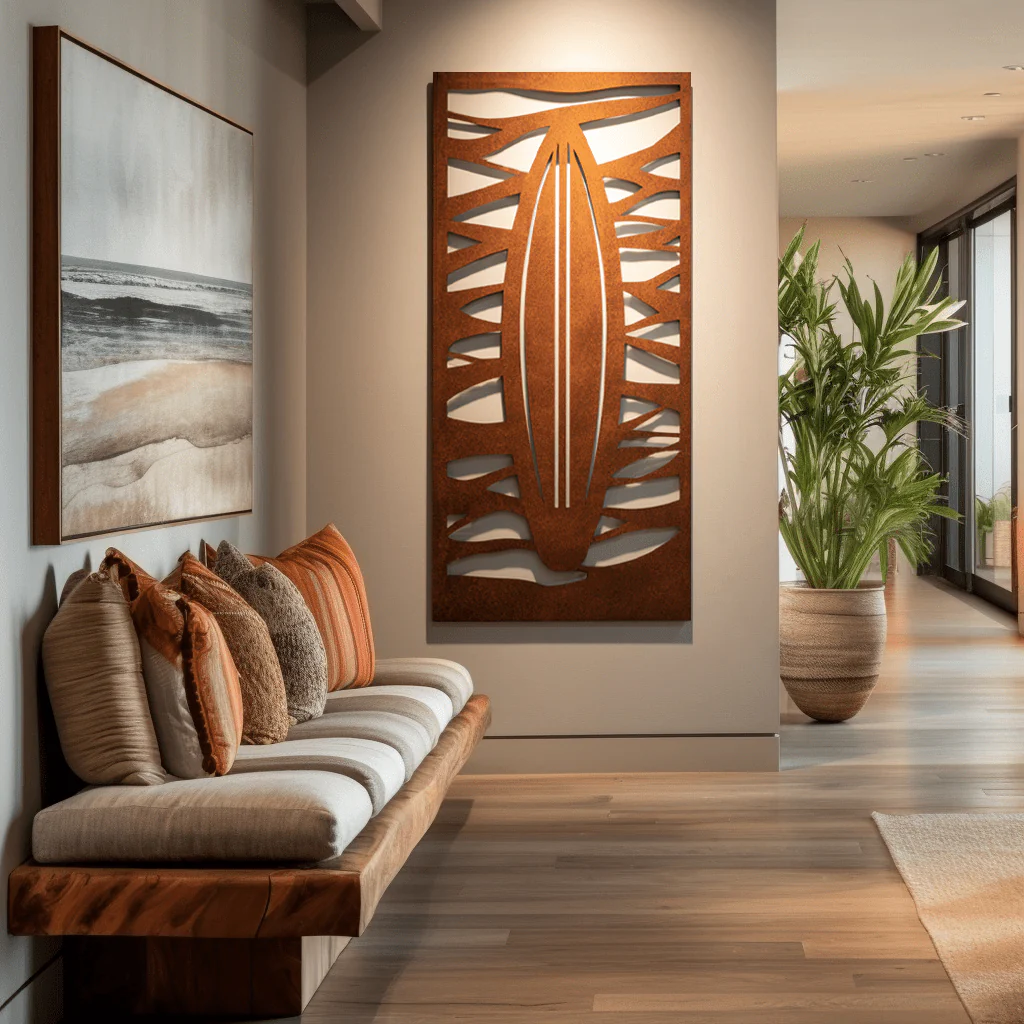The Paddleboard - Metal Wall Art - Oxide