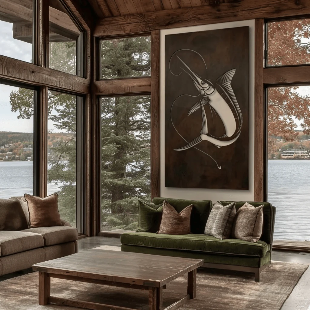 The Sailfish - Metal Wall Art - Umber - Image 2