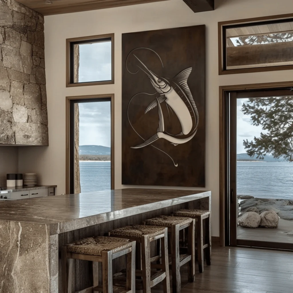 The Sailfish - Metal Wall Art - Umber - Image 4
