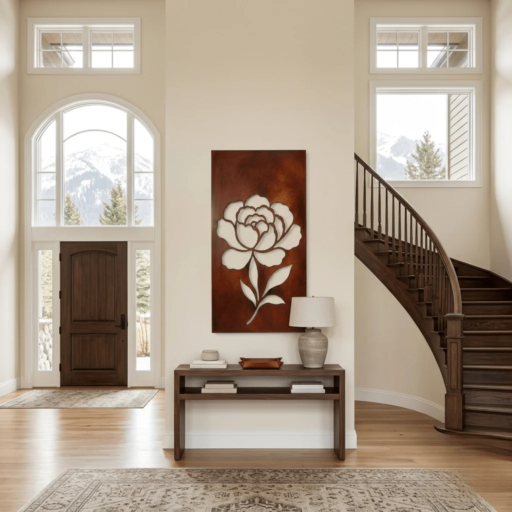 The Peony - Metal Wall Art - Oxide - Image 2