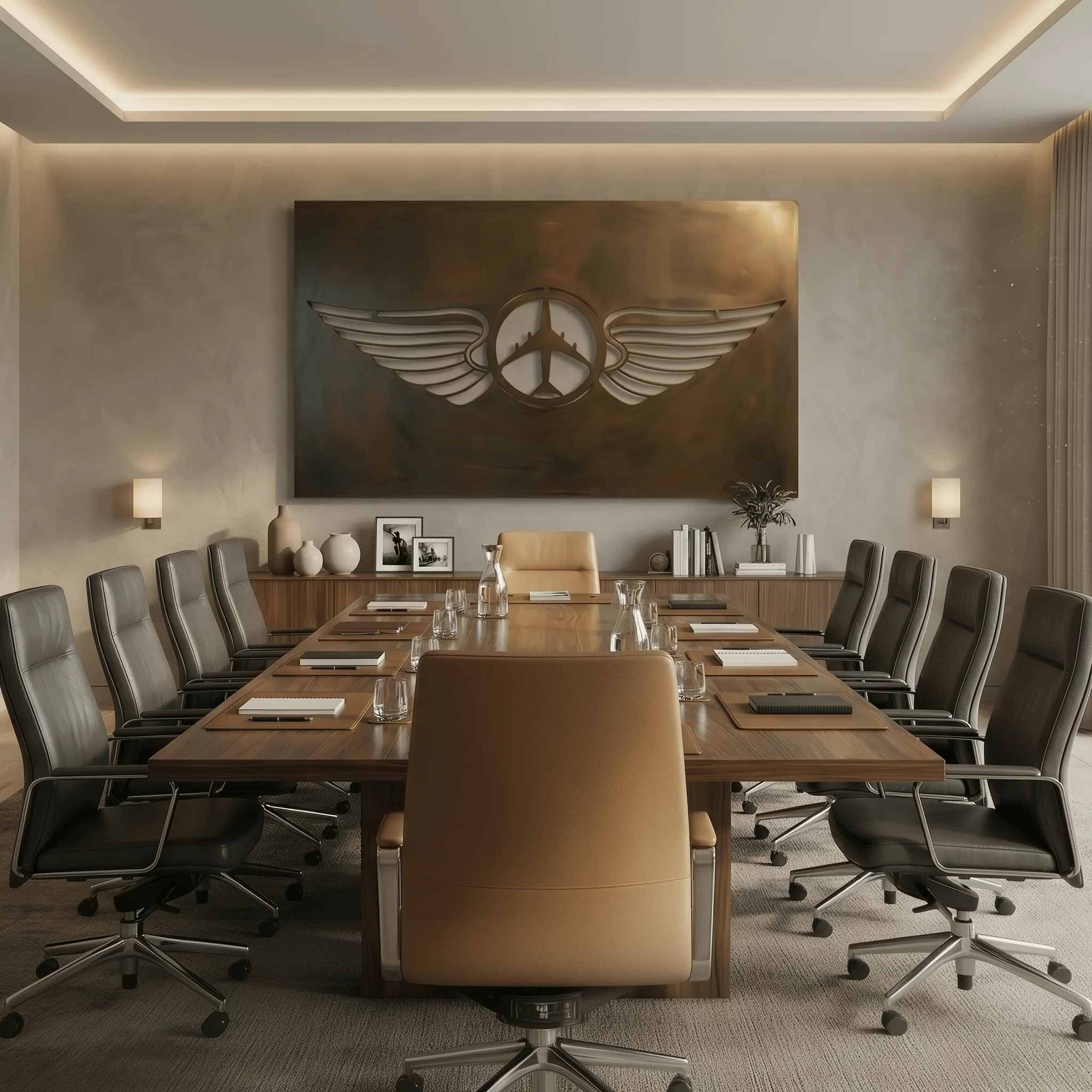The Pilot's Badge - Metal Wall Art - Umber