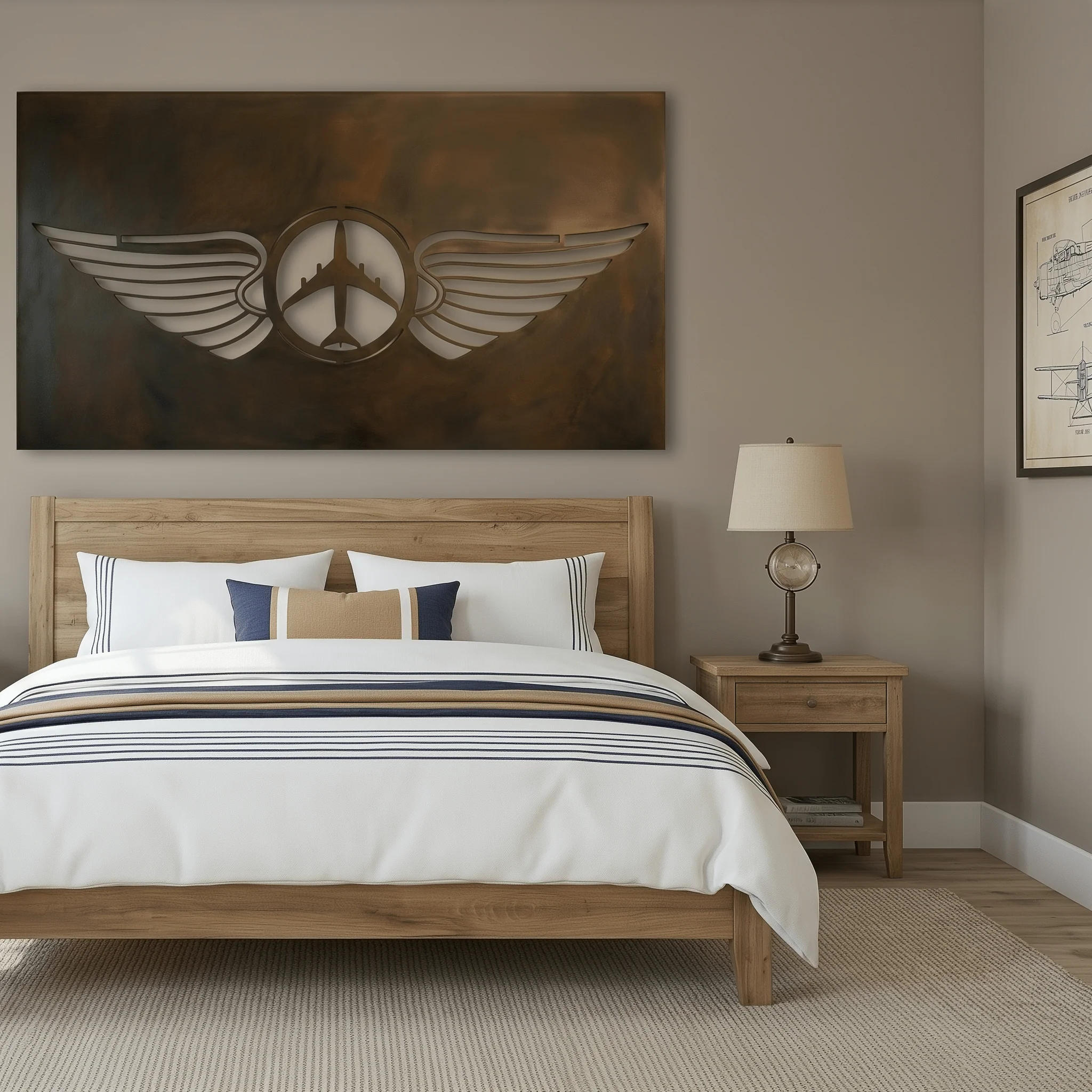 The Pilot's Badge - Metal Wall Art - Umber - Image 2