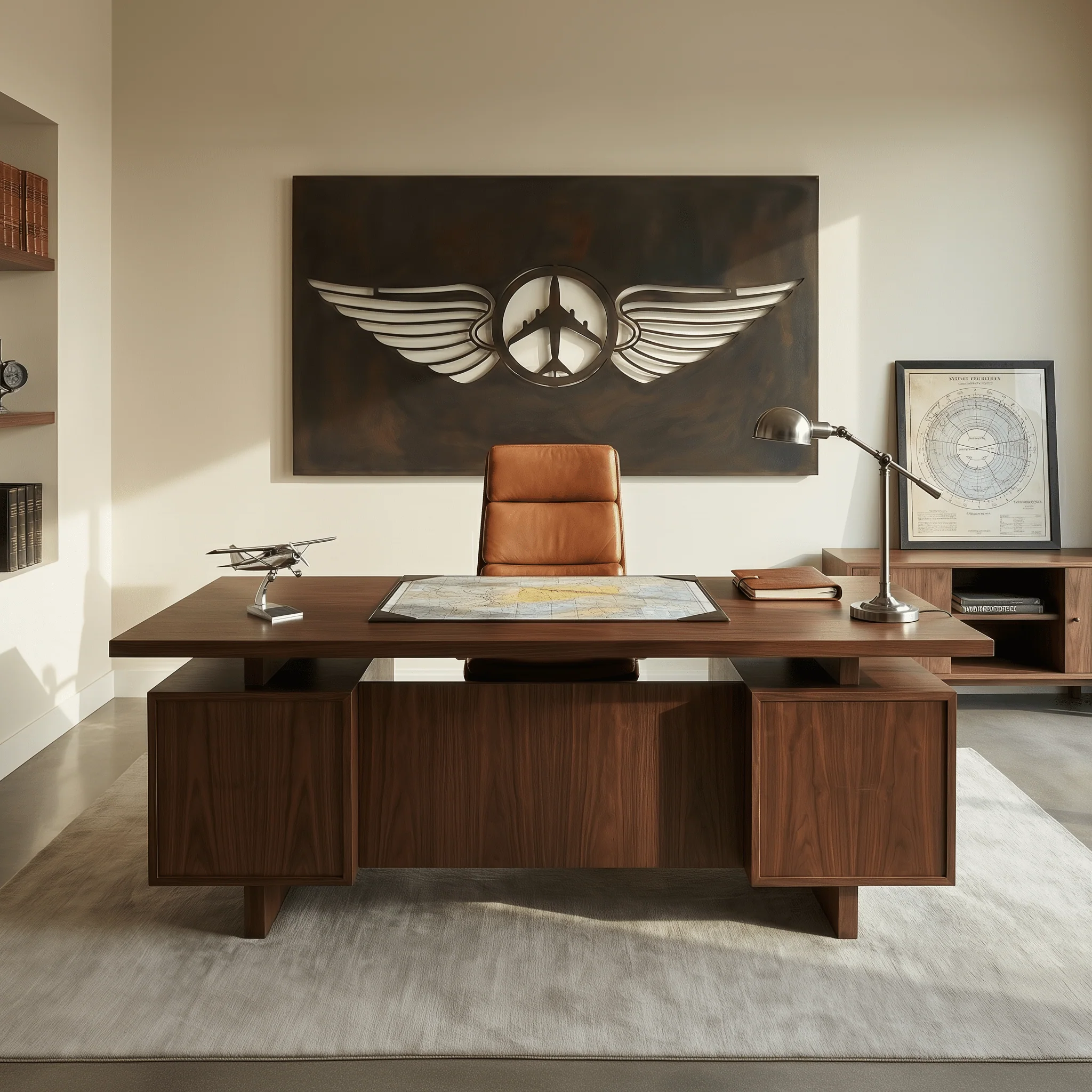 The Pilot's Badge - Metal Wall Art - Umber - Image 3