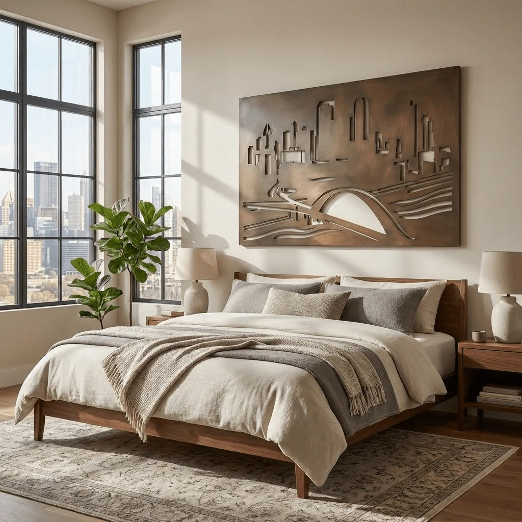 The Pittsburgh - Metal Wall Art - Umber