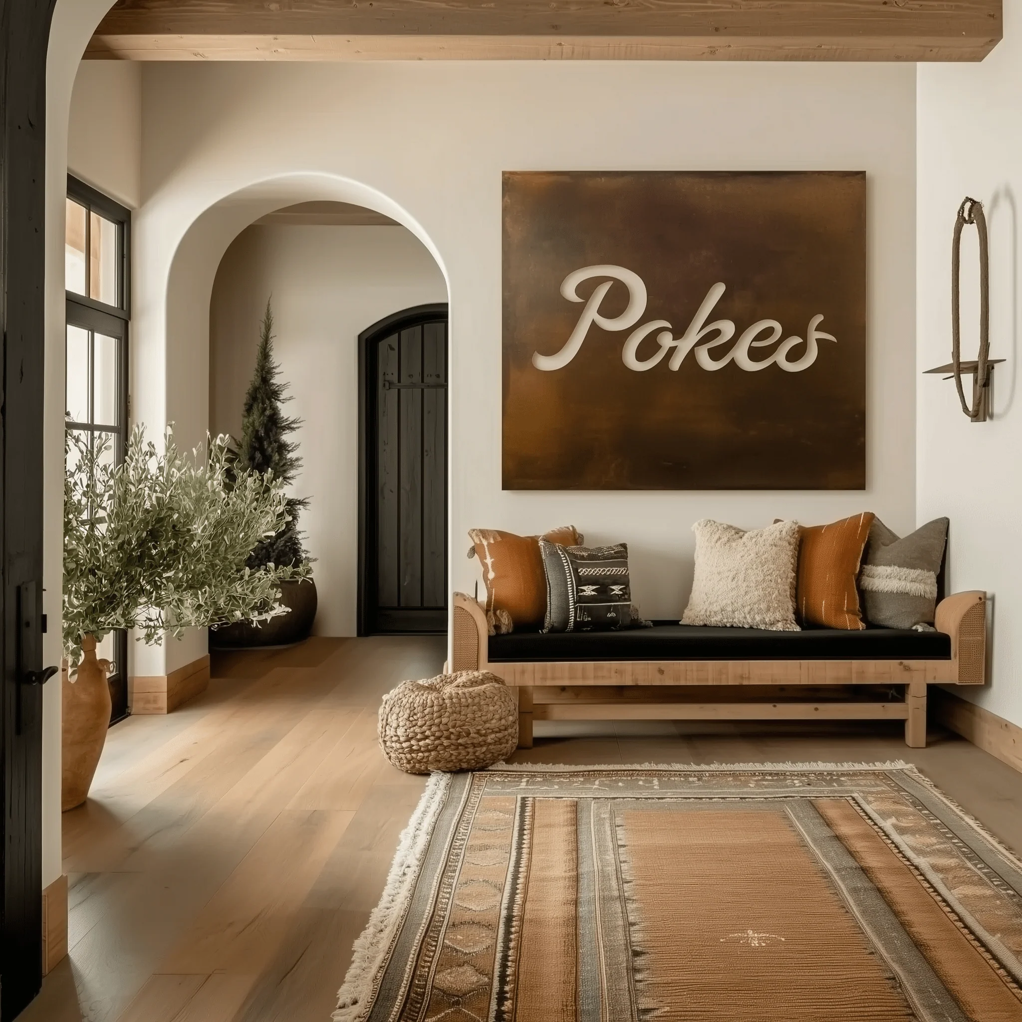 The Pokes - Metal Wall Art - Square - Umber - Image 3