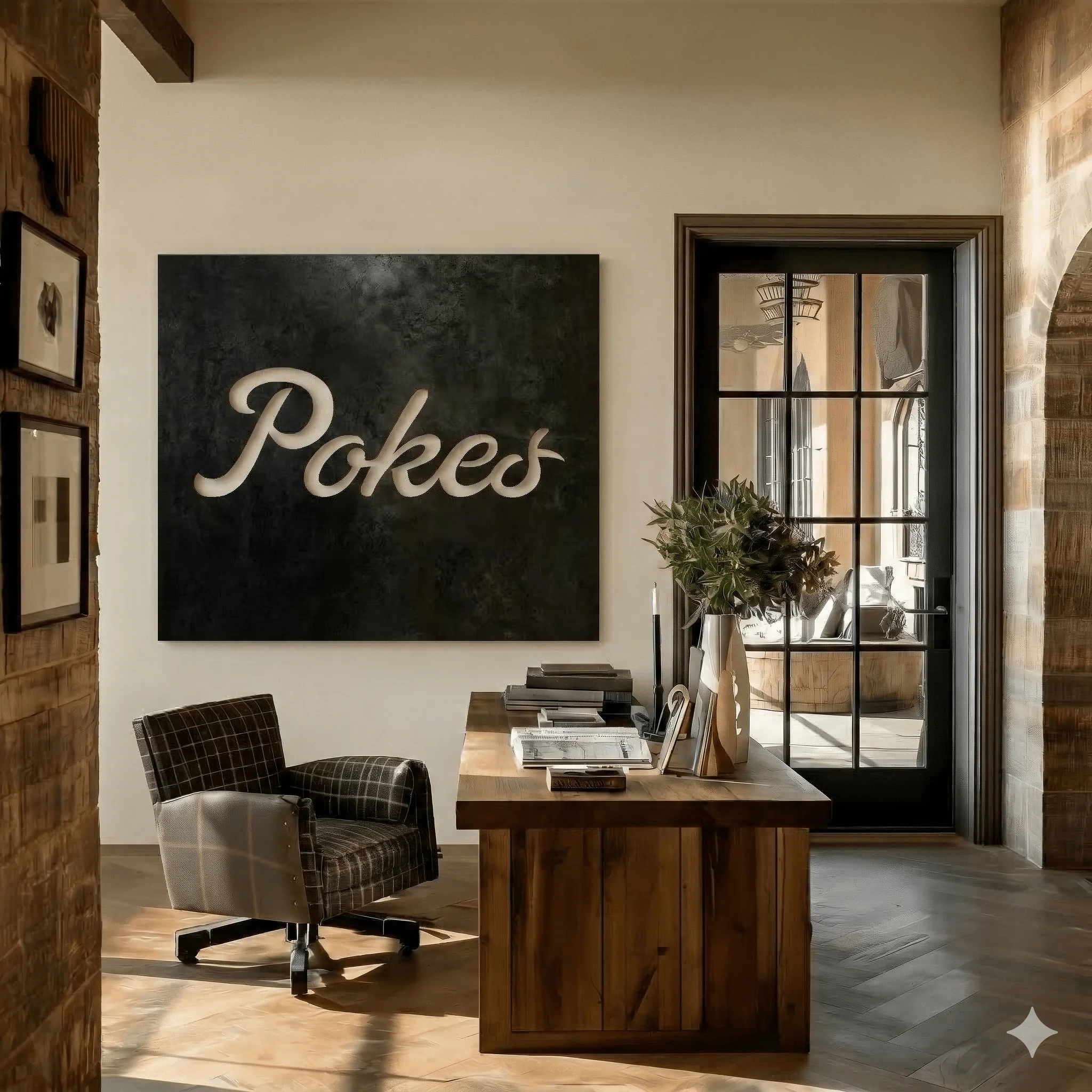 The Pokes - Metal Wall Art - Square - Forge