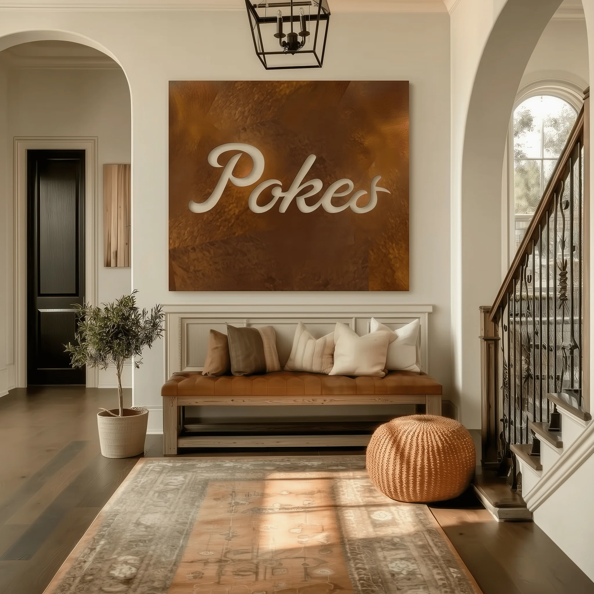 The Pokes - Metal Wall Art - Square - Oxide