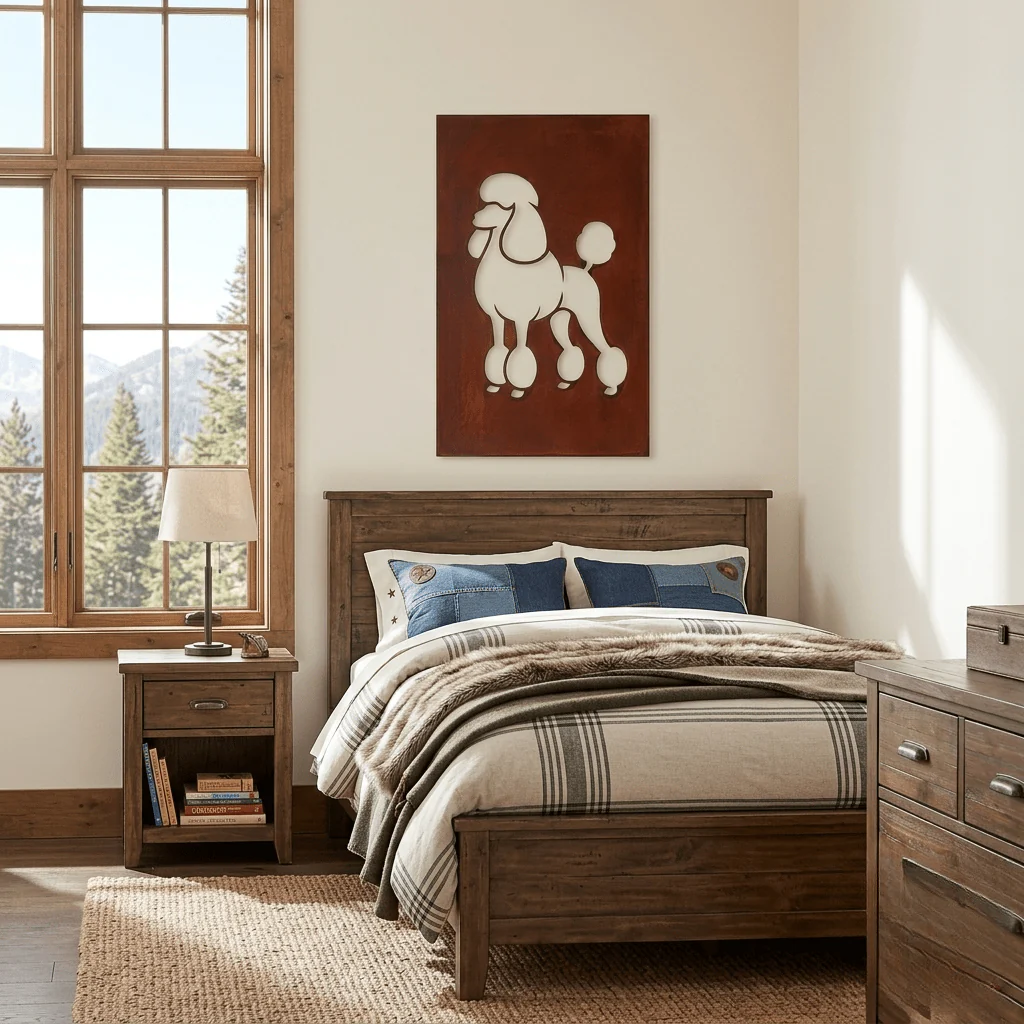 The Poodle - Metal Wall Art - Oxide
