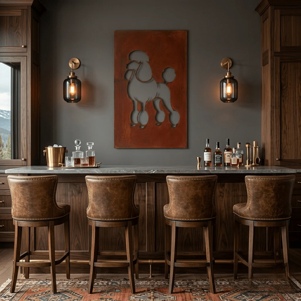 The Poodle - Metal Wall Art - Oxide - Image 2