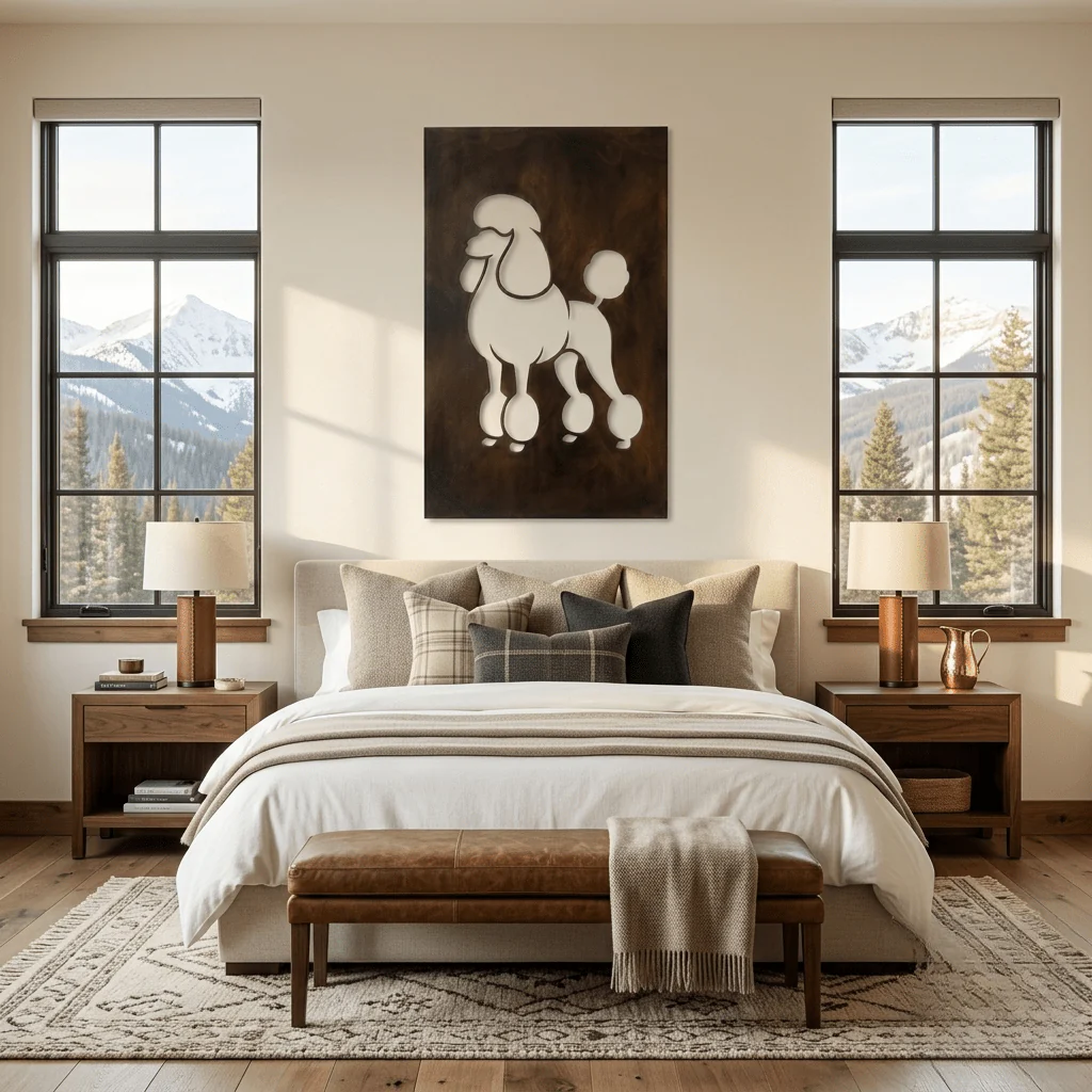 The Poodle - Metal Wall Art - Umber - Image 2