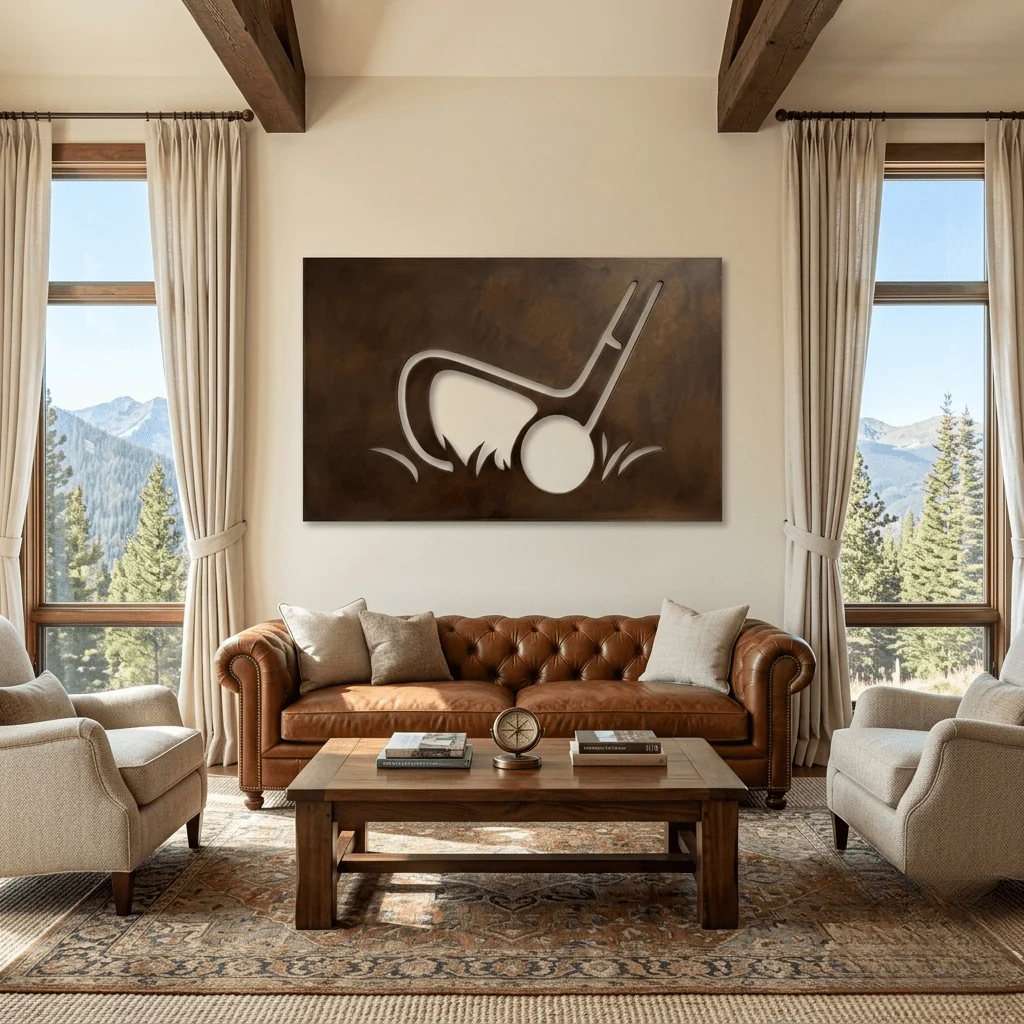 The Precision Chip - Metal Wall Art - Umber
