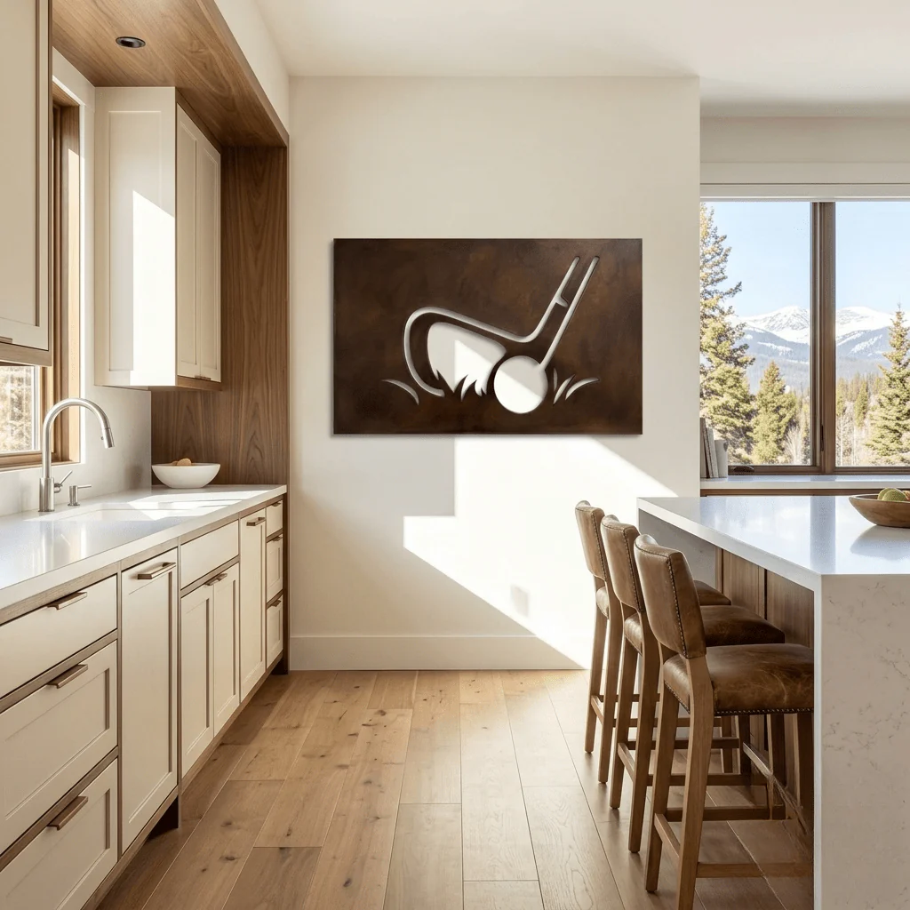 The Precision Chip - Metal Wall Art - Umber - Image 4