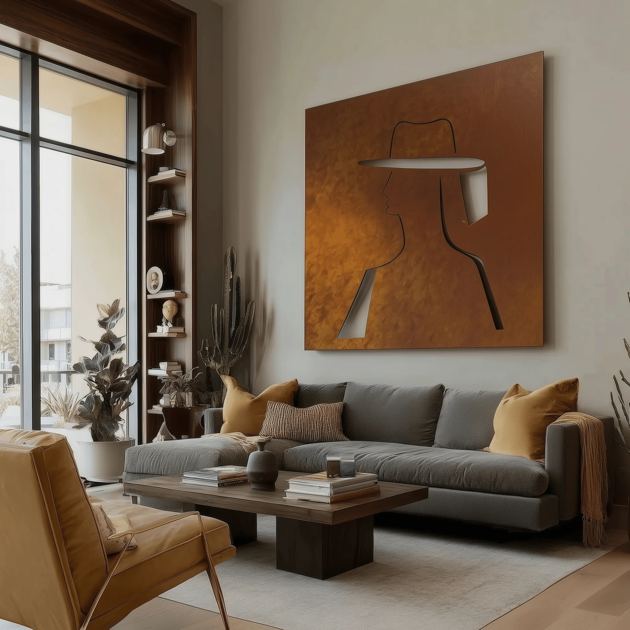 The Profile - Metal Wall Art - Oxide