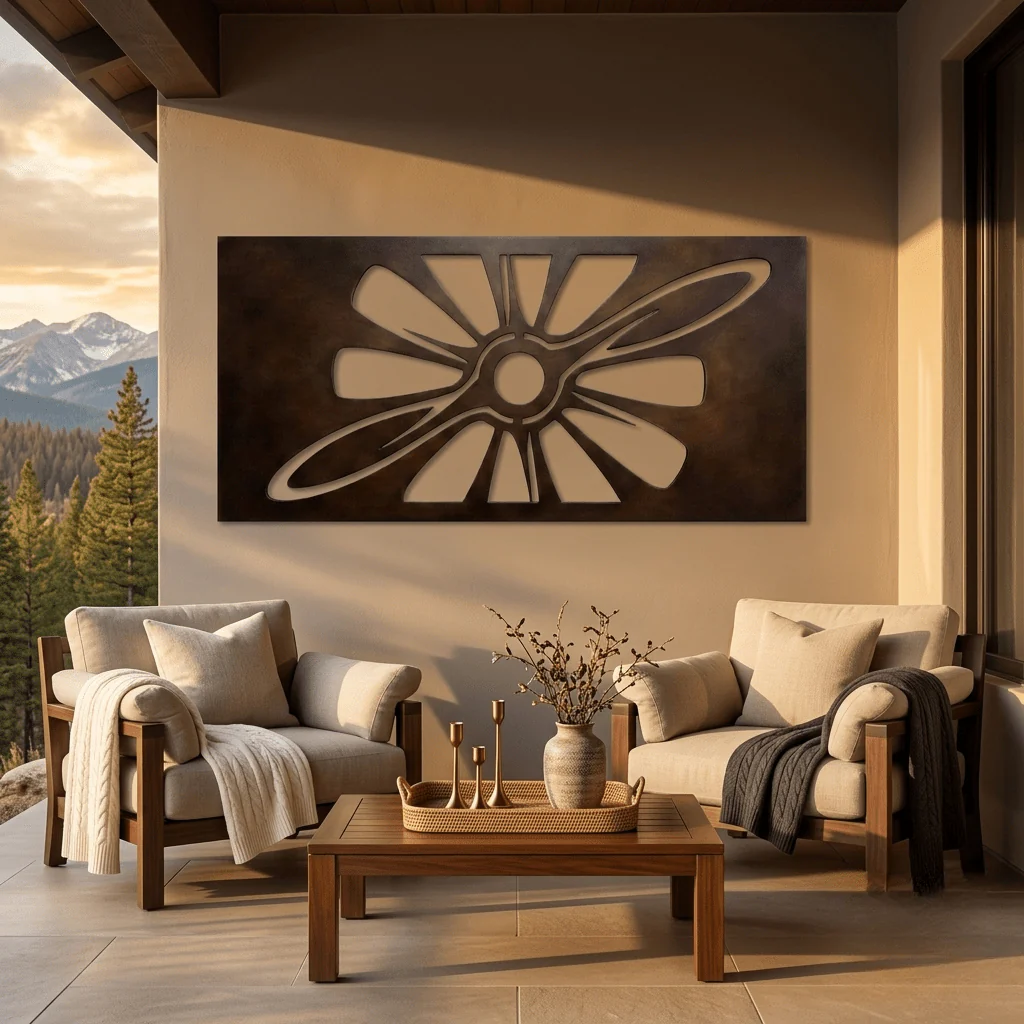 The Propeller Form - Metal Wall Art - Umber