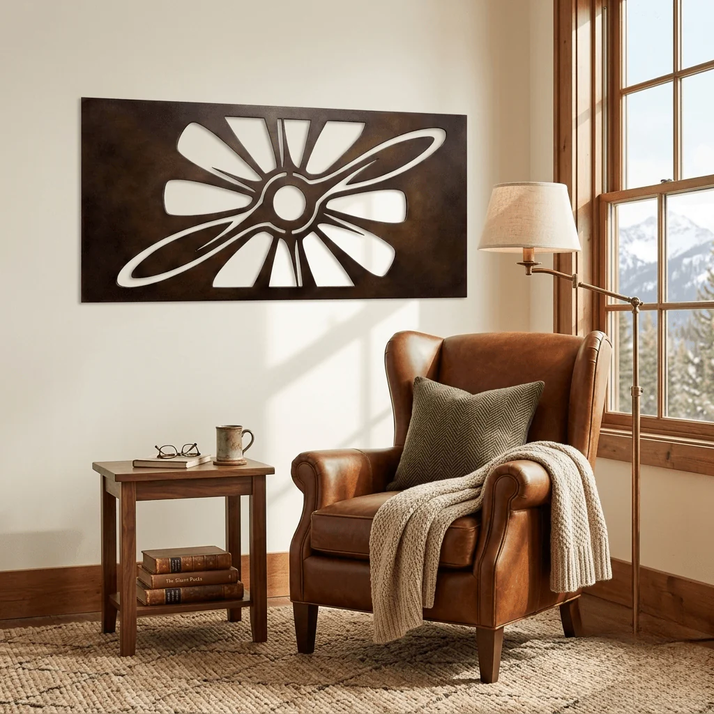 The Propeller Form - Metal Wall Art - Umber - Image 2