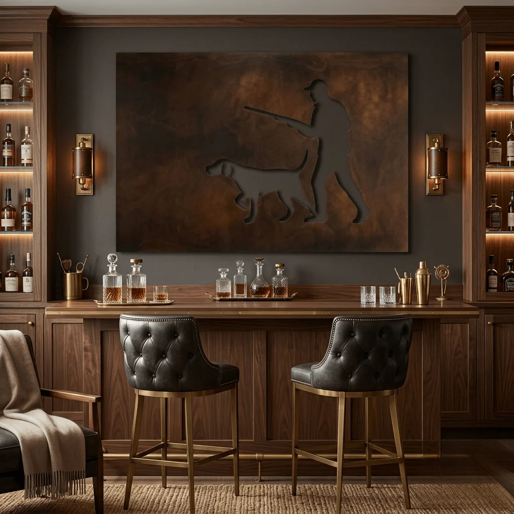 The Quiet Pursuit - Metal Wall Art - Umber