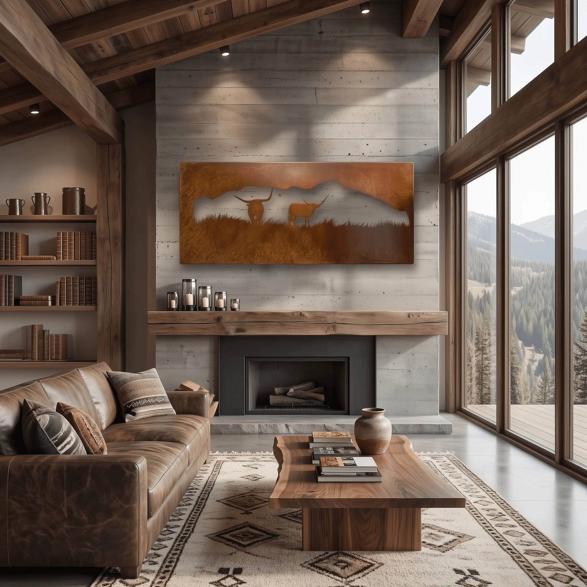 The Range - Metal Wall Art - Oxide - Image 3
