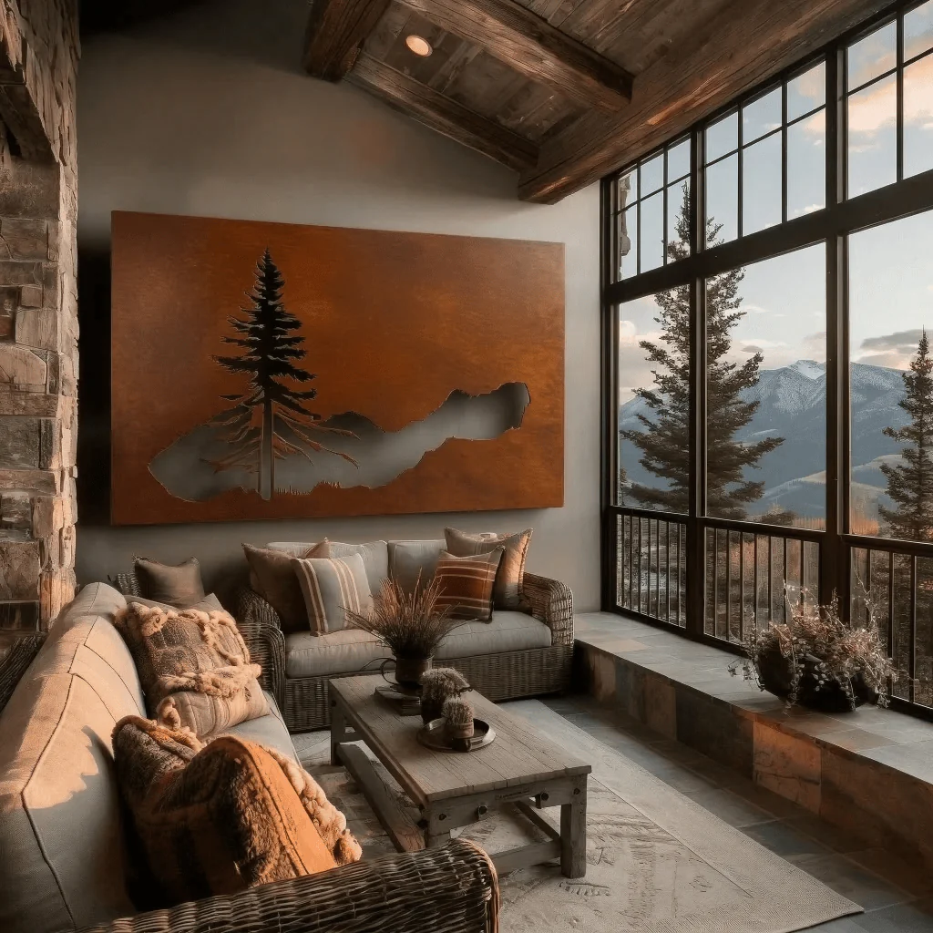 The Redwood - Metal Wall Art - Oxide - Image 3