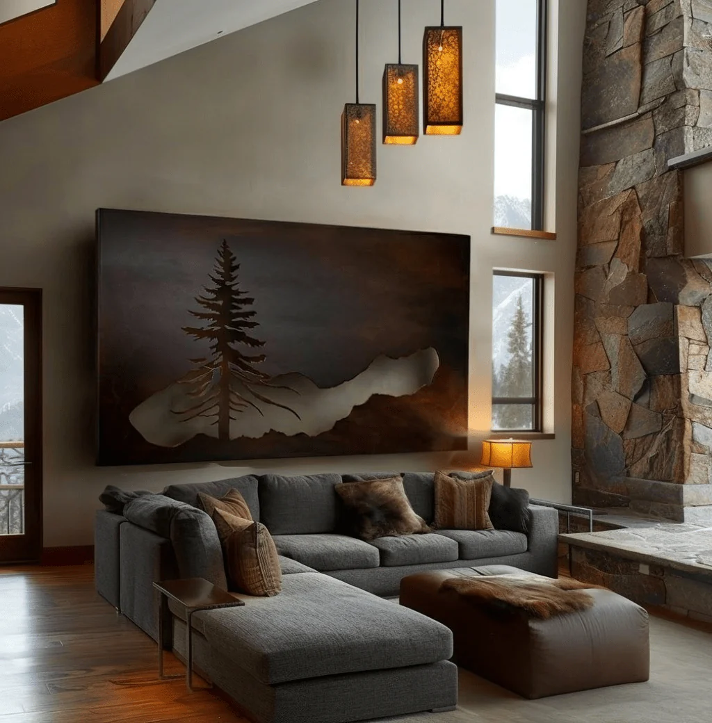 The Redwood - Metal Wall Art - Umber