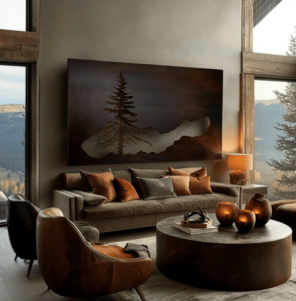 The Redwood - Metal Wall Art - Umber - Image 2