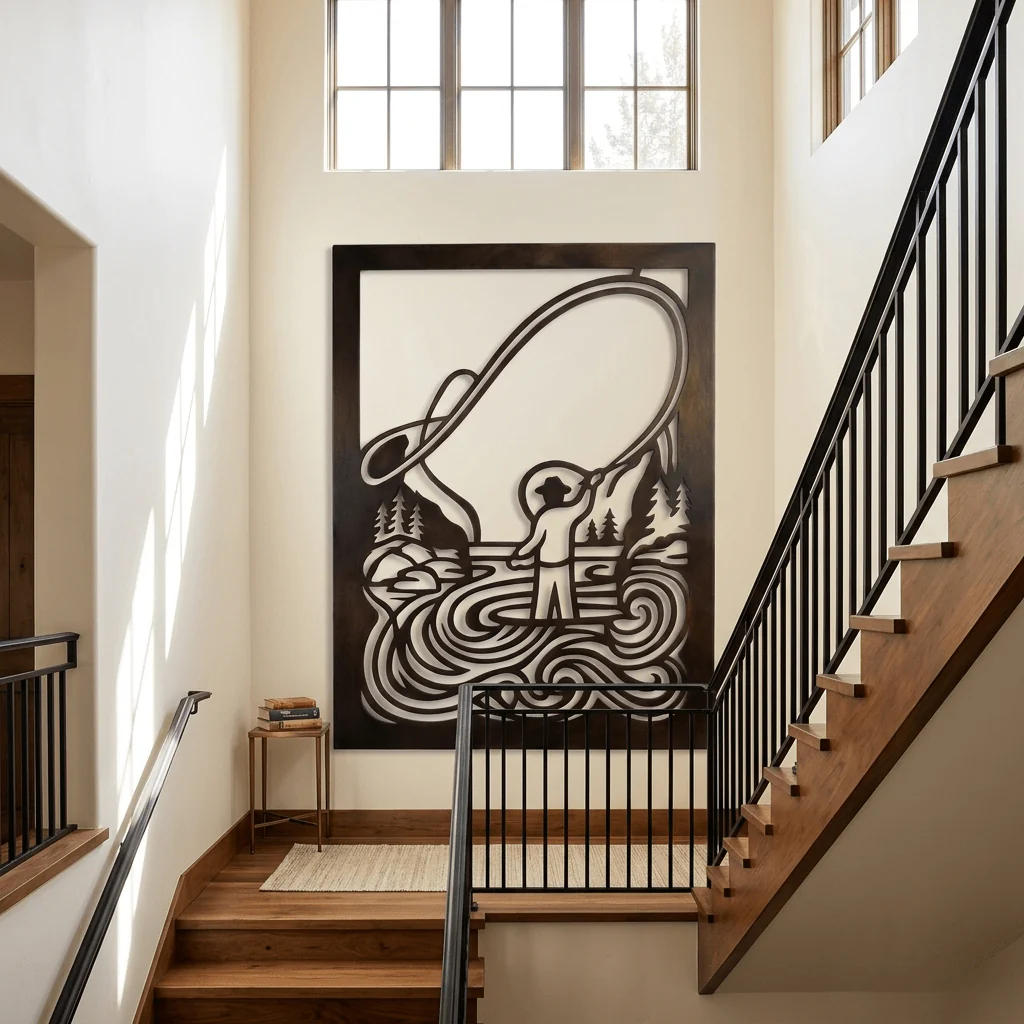The River's Reach - Metal Wall Art - Umber