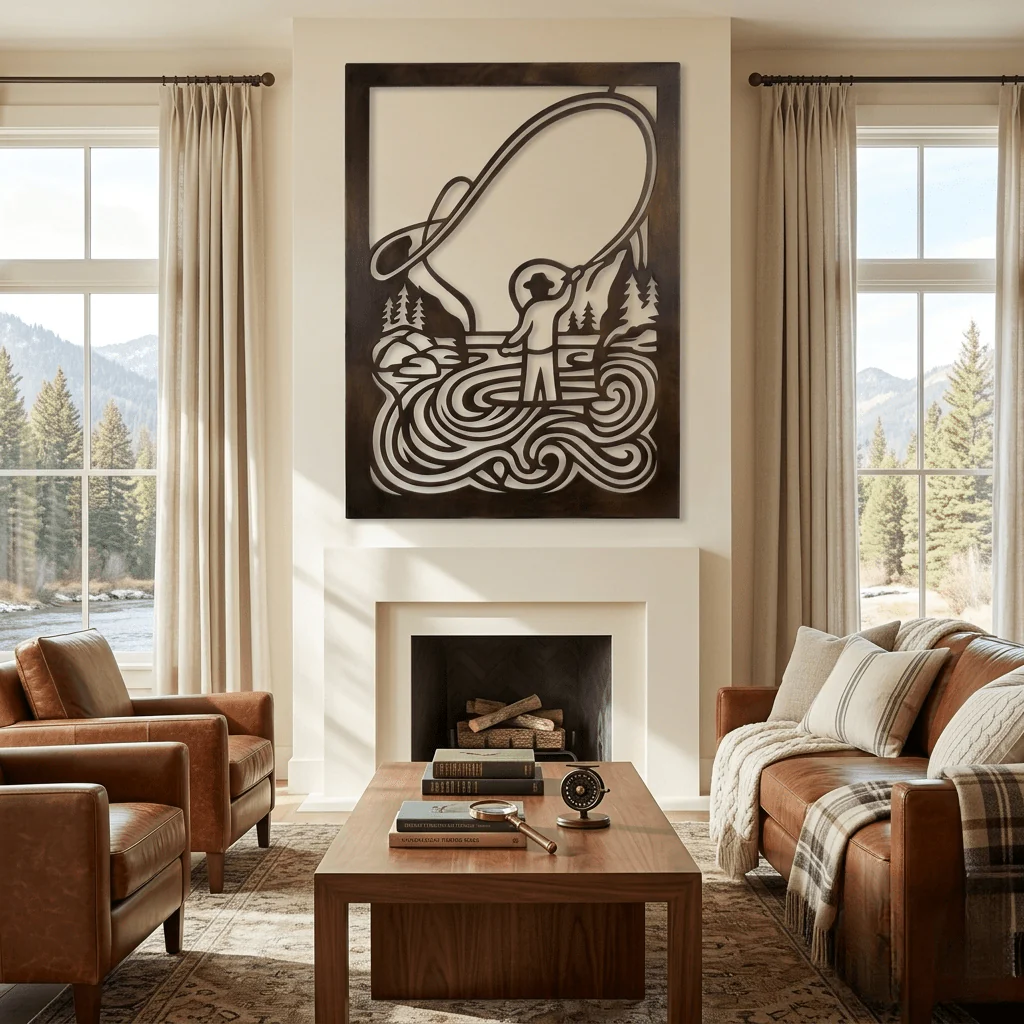 The River's Reach - Metal Wall Art - Umber - Image 2