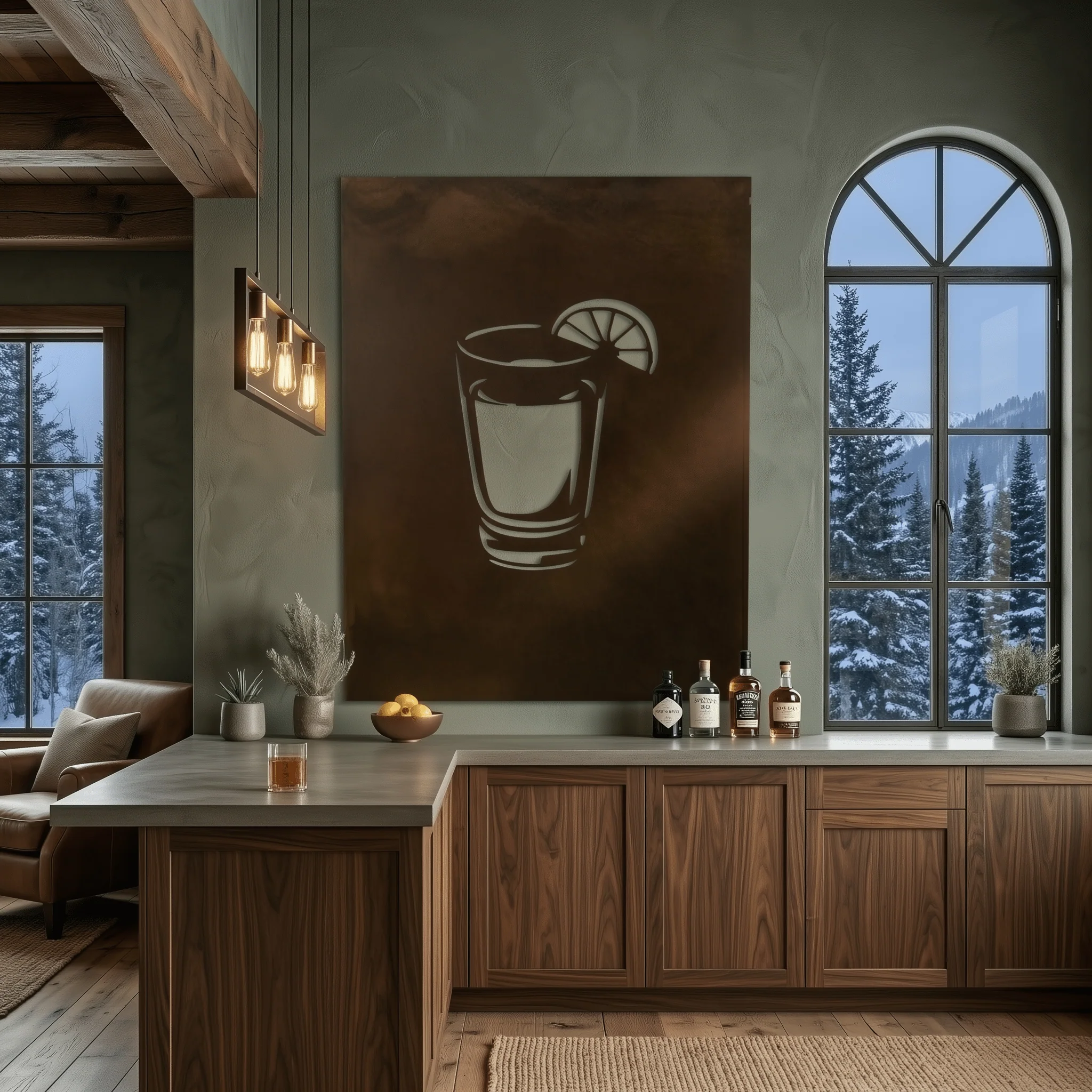 The Salud - Metal Wall Art - Umber