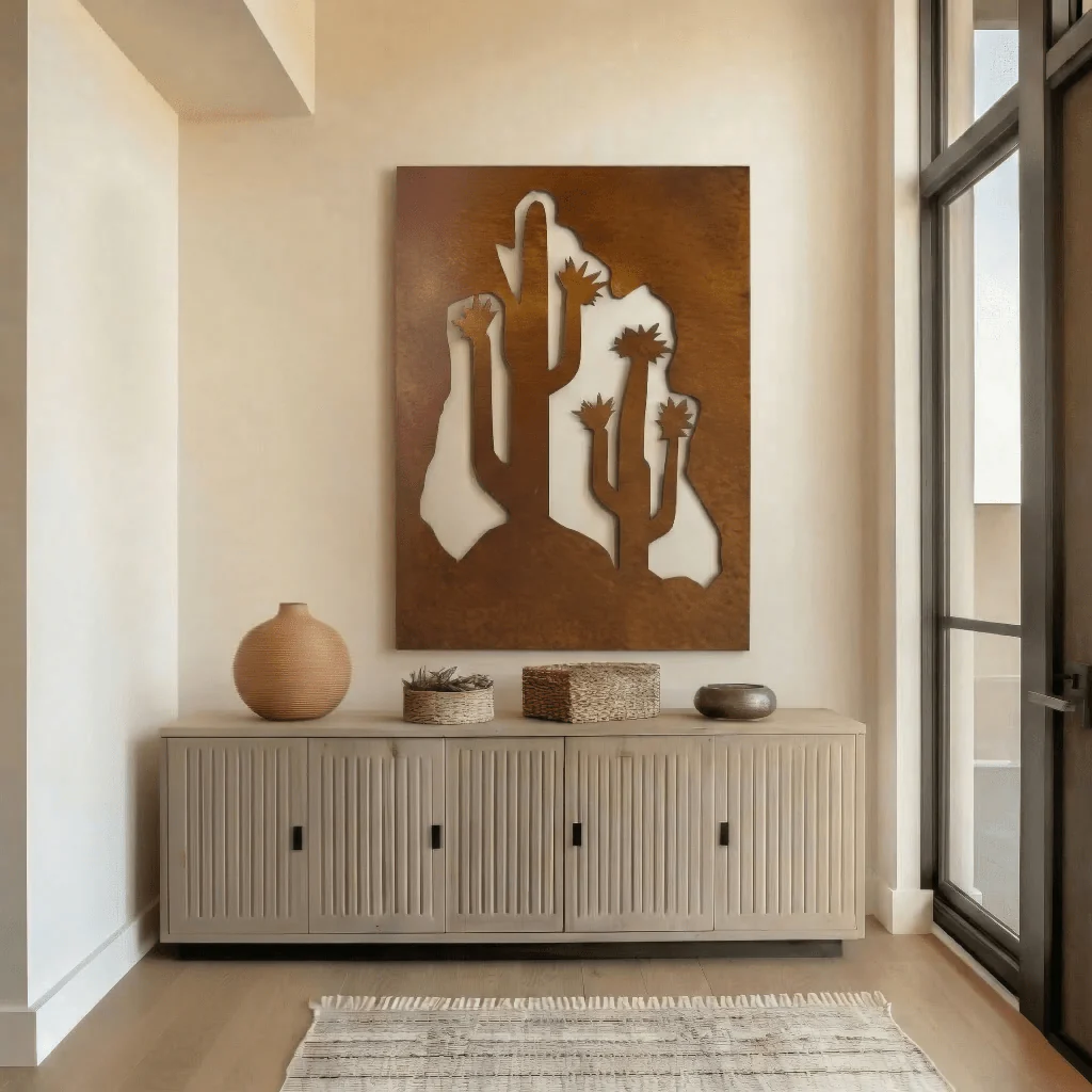 The San Pedro Cactus - Metal Wall Art - Oxide