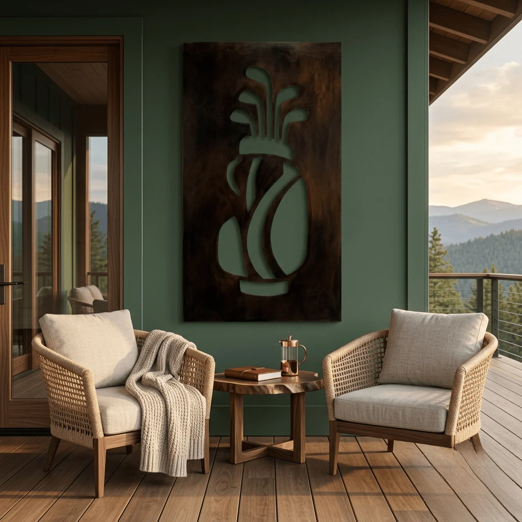 The Set - Metal Wall Art - Umber - Image 2
