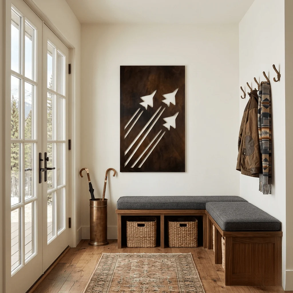 The Sky Command - Metal Wall Art - Umber
